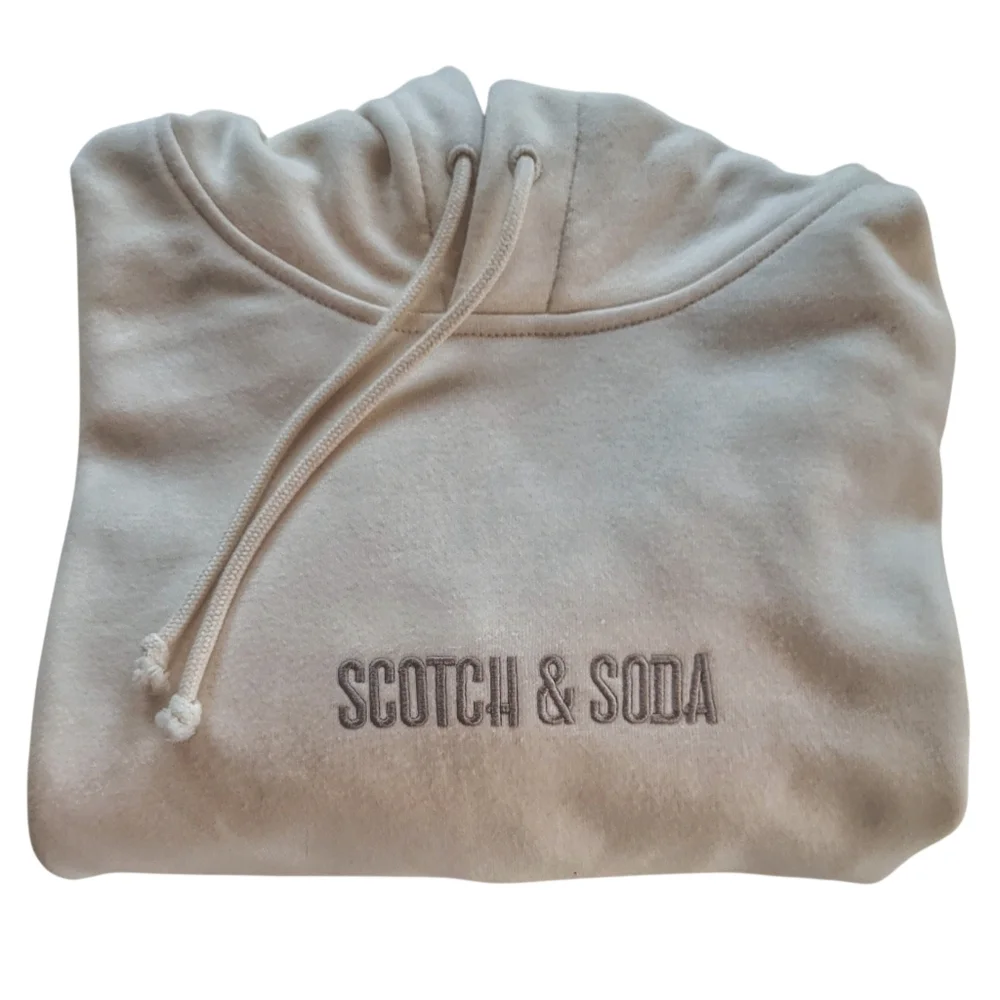 Scotch & Soda // M's Relaxed Fit Colorblock Hoodie // XL // Beige